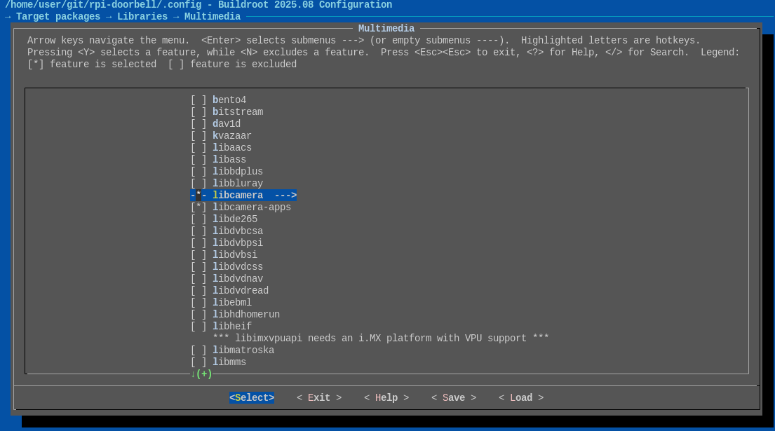 Menuconfig open